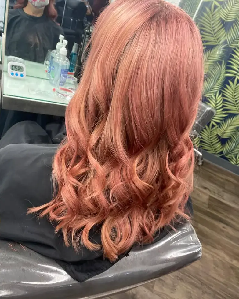 Pink hair colour styling by Hair By Amy