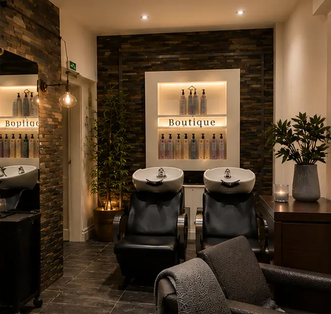 Hair By Amy salon washing area